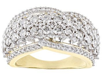 Picture of Diamond 10K Yellow Gold Wide Band Ring 2.00ctw