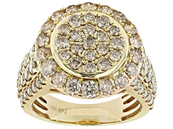 Picture of Candlelight Diamonds™ 10k Yellow Gold Cluster Ring 3.00ctw
