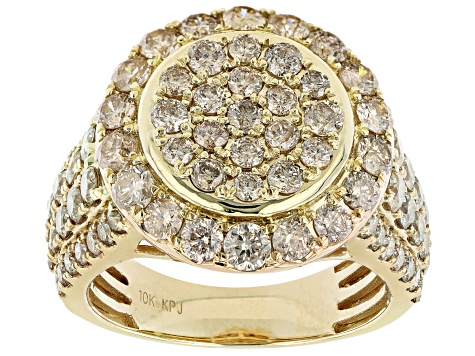 Candlelight Diamonds™ 10k Yellow Gold Cluster Ring 3.00ctw