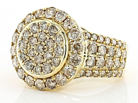 Candlelight Diamonds™ 10k Yellow Gold Cluster Ring 3.00ctw