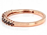 Red Diamond 10k Rose Gold Band Ring 0.33ctw