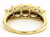 Red Diamond 10k Yellow Gold Band Ring 1.00ctw