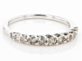 White Diamond 10k White Gold Band Ring 0.50ctw