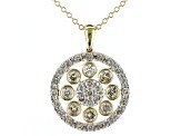 Candlelight Diamonds™ 10k Yellow Gold Cluster Pendant With 19" Chain 2.00ctw