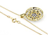 Candlelight Diamonds™ 10k Yellow Gold Cluster Pendant With 19" Chain 2.00ctw