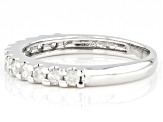 White Diamond 10k White Gold Band Ring 0.45ctw