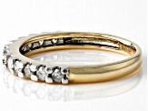 White Diamond 10k Yellow Gold Band Ring 0.45ctw