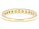 Natural Yellow Diamond 10k Yellow Gold Band Ring 0.60ctw