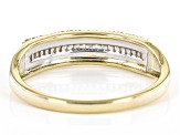 White Diamond 10k Yellow Gold Band Ring 0.25ctw