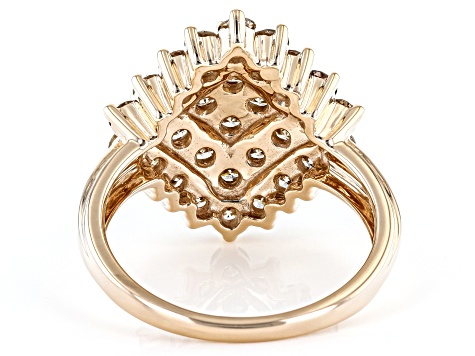 Rose d' Champ Diamonds™ 10k Rose Gold Cluster Ring 2.00ctw