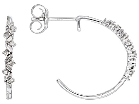 10K White Gold 10mm Hoop Earrings - JCPenney