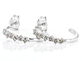 White Diamond 10k White Gold Hoop Earrings 0.15ctw