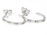 White Diamond 10k White Gold Hoop Earrings 0.20ctw