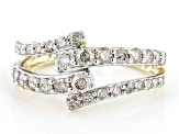 Candlelight Diamonds™ 10k Yellow Gold Bypass Ring 1.00ctw