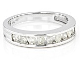 White Diamond 10k White Gold Band Ring 0.50ctw