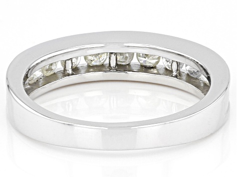 White Diamond 10k White Gold Band Ring 0.50ctw