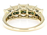 Green Diamond 10k Yellow Gold Band Ring 1.00ctw
