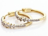 Diamond 10k Yellow Gold Hoop Earrings 0.50ctw