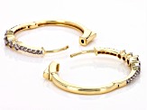 Diamond 10k Yellow Gold Hoop Earrings 0.50ctw