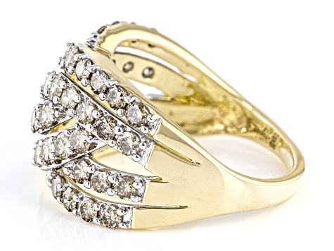 Candlelight Diamonds™ 10k Yellow Gold Crossover Ring 2.00ctw - SDG379 ...