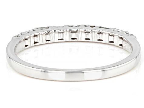 White Diamond 10k White Gold Band Ring 0.25ctw