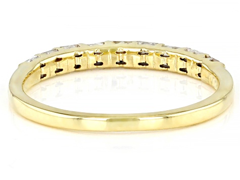 White Diamond 10k Yellow Gold Band Ring 0.25ctw - SDG385B | JTV.com