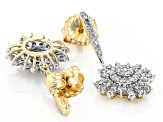 Diamond 10k Yellow Gold Dangle Earrings 1.00ctw