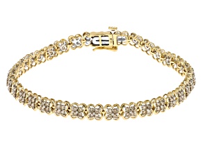 Diamond 10k Yellow Gold Tennis Bracelet 2.00ctw