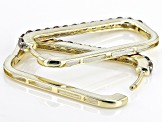 Candlelight Diamonds™ 10k Yellow Gold Rectangular Hoop Earrings 1.00ctw