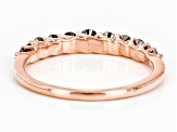 Red Diamond 10k Rose Gold Band Ring 0.50ctw