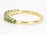 Green Diamond 10k Yellow Gold Band Ring 0.50ctw