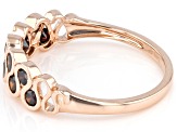 Red Diamond 10k Rose Gold Band Ring 0.50ctw