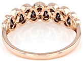 Red Diamond 10k Rose Gold Band Ring 0.50ctw