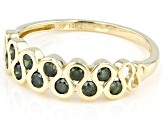 Green Diamond 10k Yellow Gold Band Ring 0.50ctw