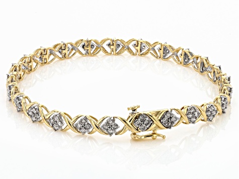 Diamond 10k Yellow Gold Tennis Bracelet 2.00ctw