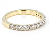 White Diamond 10k Yellow Gold Band Ring 0.50ctw