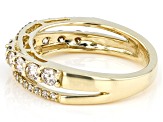 Champagne Diamond 10k Yellow Gold Band Ring 1.00ctw