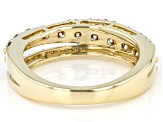 Champagne Diamond 10k Yellow Gold Band Ring 1.00ctw