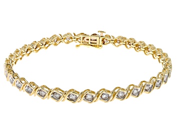 Picture of Candlelight Diamonds™ 10k Yellow Gold Tennis Bracelet 2.00ctw
