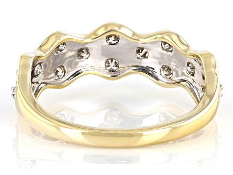 Diamond 10k Yellow Gold Band Ring 0.50ctw