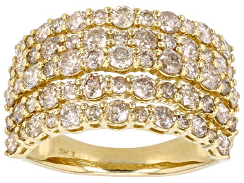 Picture of Diamond 10k Yellow Gold Multi-Row Ring 2.50ctw