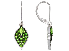 Chrome Diopside Rhodium Over Sterling Silver Earrings 1.09ctw