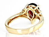 Red Garnet and Diamond 18k Yellow Gold Over Sterling Silver Ring 1.65ctw