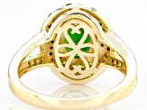 Green Chrome Diopside And Yellow Diamond 18K Yellow Gold Over Sterling Silver Ring 1.50ctw