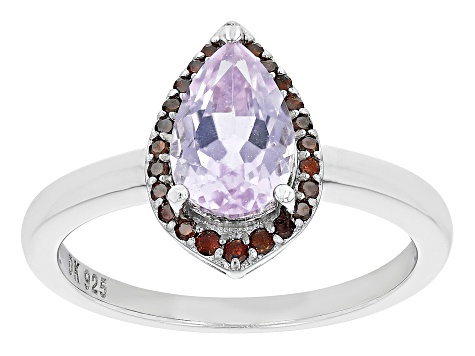 Pink Kunzite Rhodium Over Sterling Silver Ring 1.40ctw