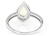 Multi Color Opal Rhodium Over Sterling Silver Ring 0.63ctw