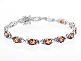 Northern Lights™ Quartz Rhodium Over Sterling Silver Tennis Bracelet 8.00ctw