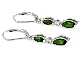 Chrome Diopside Rhodium Over Sterling Silver Dangle Earrings 1.41ctw