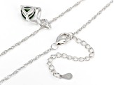 Chrome Diopside Rhodium Over Sterling Silver Pendant With Chain 1.09ctw