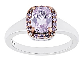 Pink Kunzite Rhodium Over Sterling Silver Ring 1.70ctw